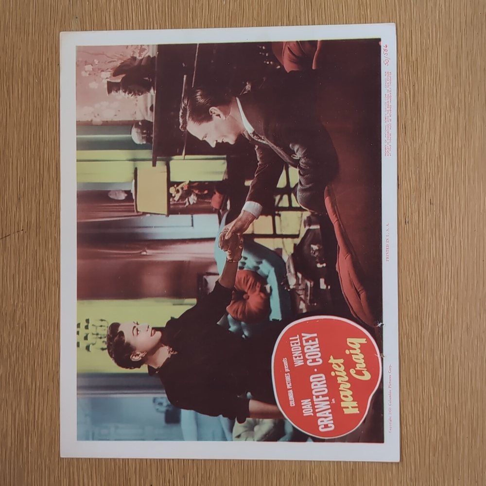 VTG "Harriet Craig" Movie Lobby Card